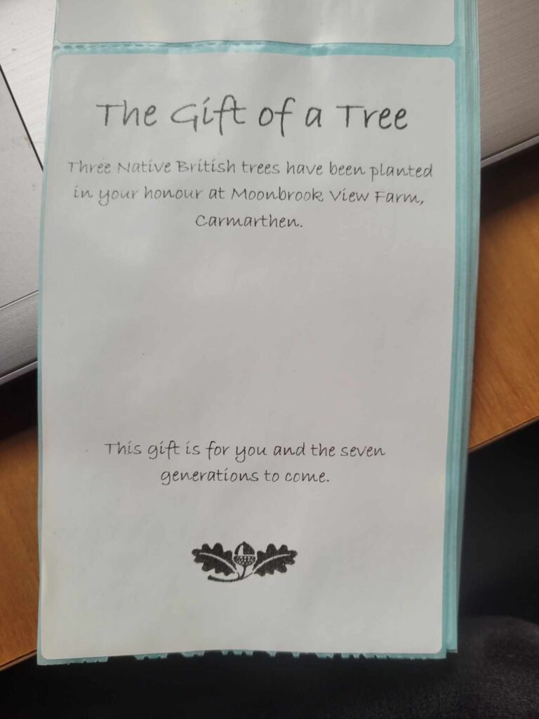 Gift a tree, The gift of a tree, cosmetics made easy promotion, regenerative farming in carmarthen